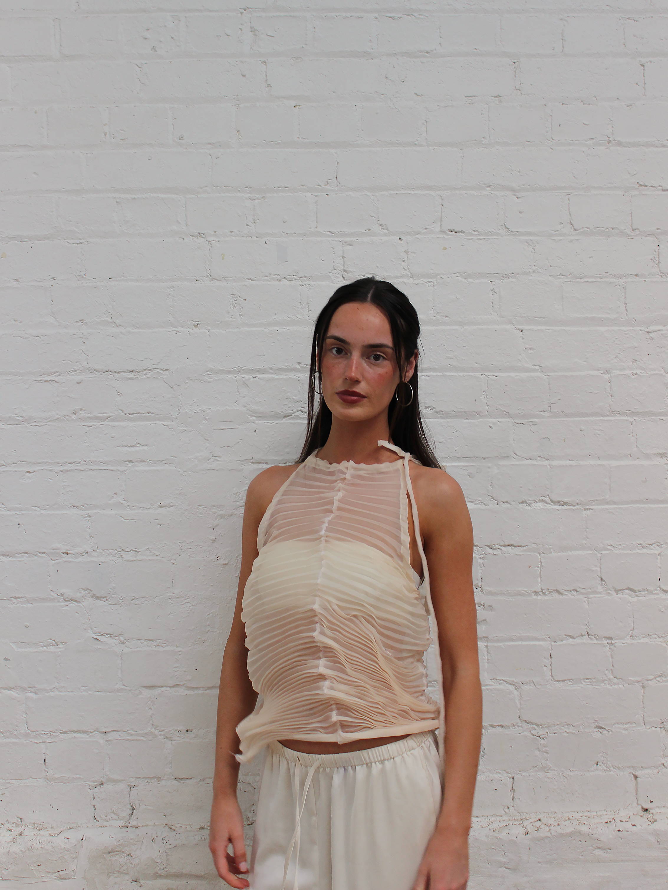 Capiz Top-Sheer Pink
