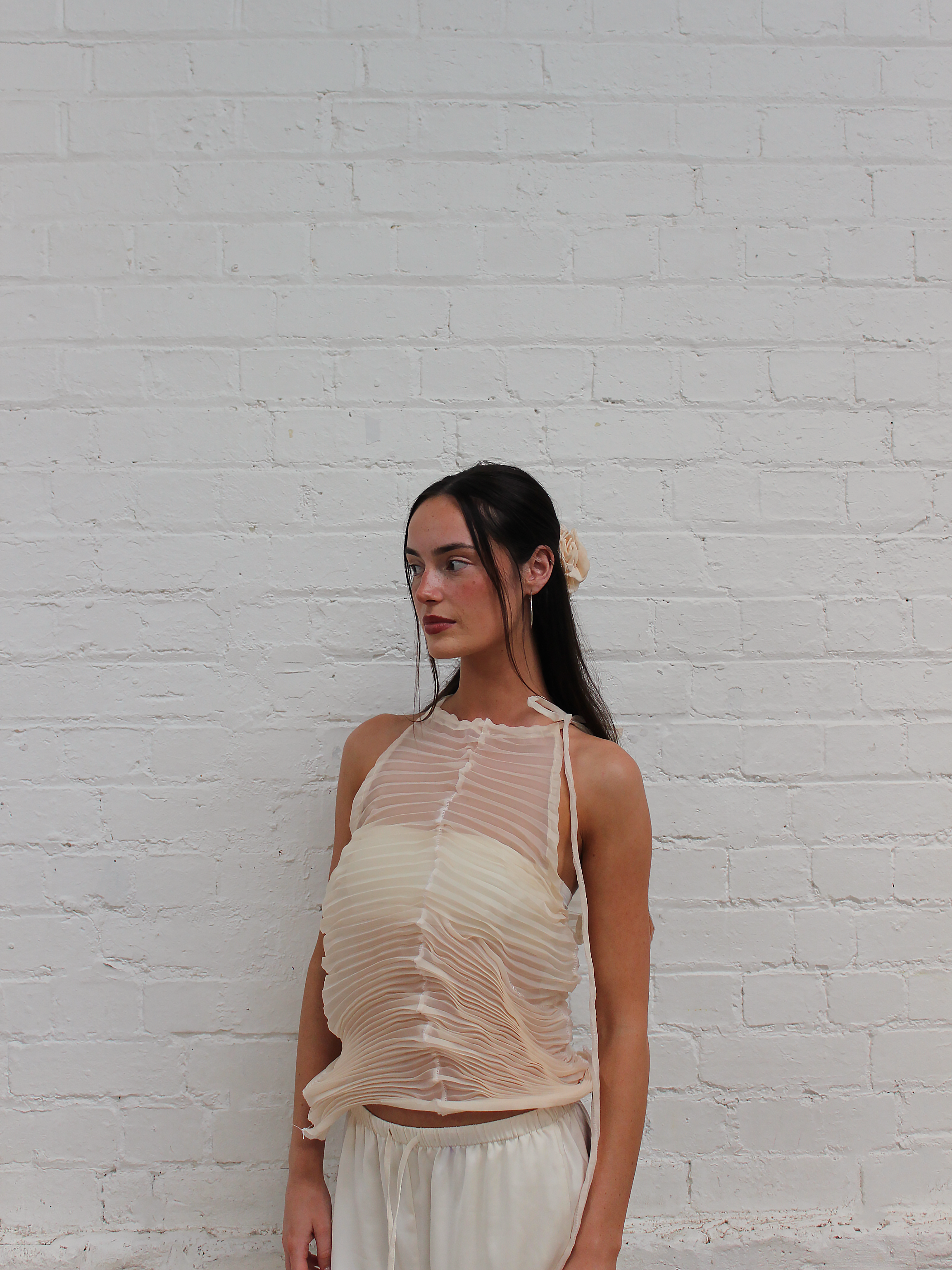 Capiz Top-Sheer Pink